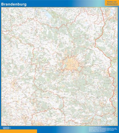 Mapa Brandenburgo