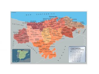 Mapa Cantabria por municipios