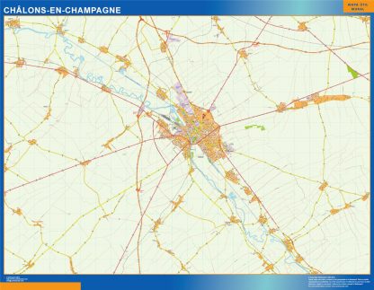 Mapa Chalons En Champagne en Francia
