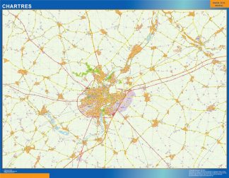 Mapa Chartres en Francia