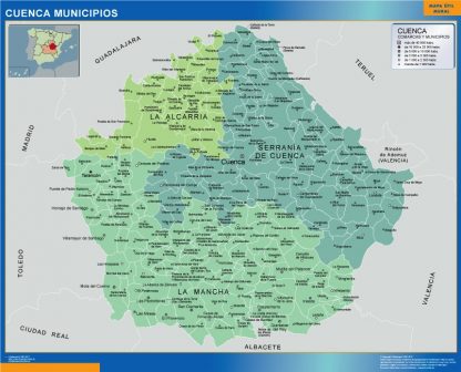 Mapa Cuenca por municipios