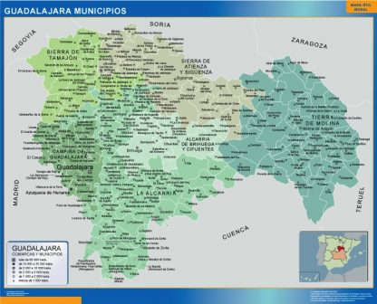 Mapa Guadalajara por municipios