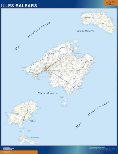 Mapa Islas Baleares carreteras