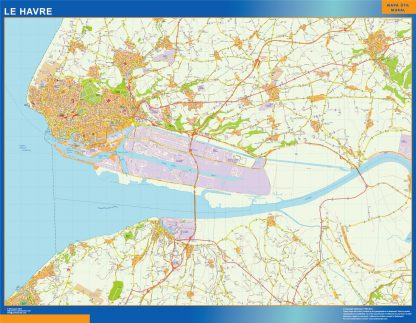 Mapa Le Havre en Francia
