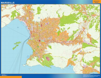 Mapa Marseille en Francia