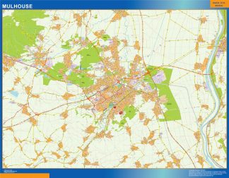 Mapa Mulhouse en Francia