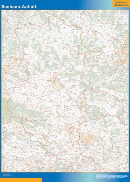 Mapa Sachsen Anhalt