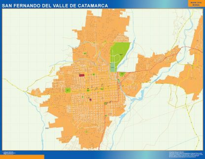 Mapa San Fernando del Valle Catamarca en Argentina