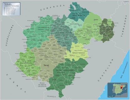 Mapa Teruel por municipios