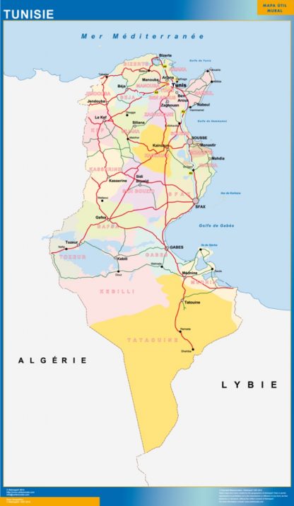 Mapa Tunez