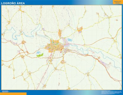 Mapa carreteras Logrono Area