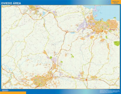 Mapa carreteras Oviedo Area