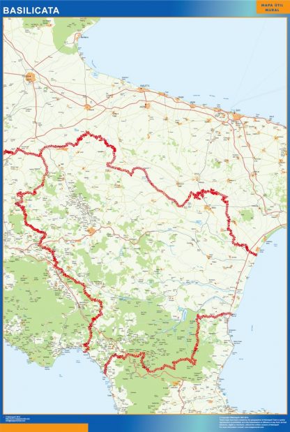 Mapa región Basilicata